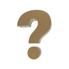 Question mark on white, isolated in white