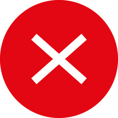 VECTOR CROSS SIGN ICON. FLAT COLOR RED. EPS 10