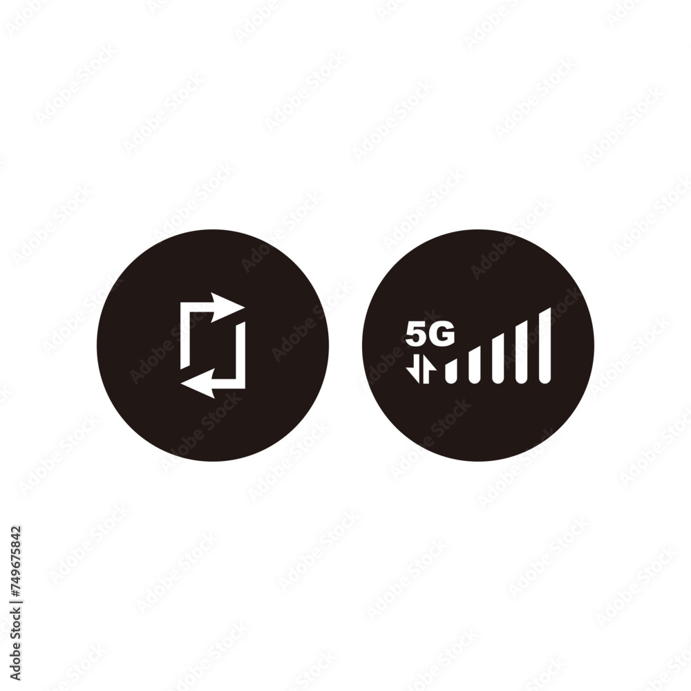 Poster vector icon 5g and 5g signal. flat design style. resources graphic element design. vector illustrati