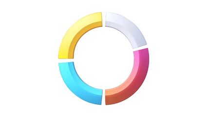 Colorful Circle on White Background