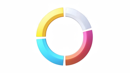 Colorful Circle on White Background