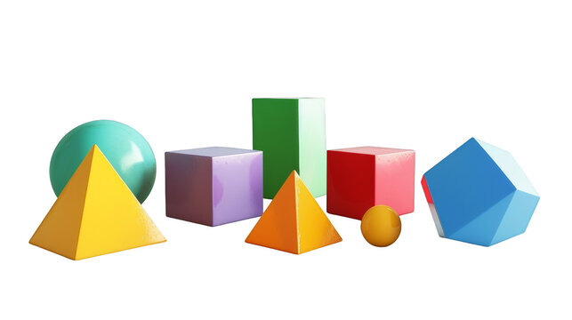 Group of Different Colored Shapes and Sizes