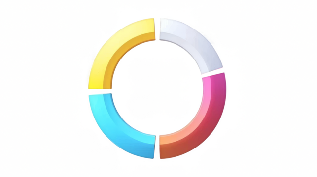 Colorful Circle on White Background
