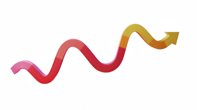 Red, Yellow, and Orange Colored Arrow