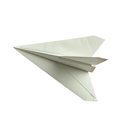 White Paper Airplane Soaring Through the Sky