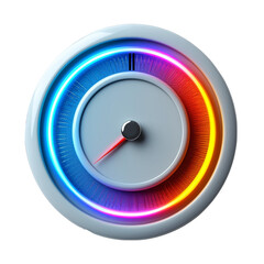 White Clock With Multicolored Lights