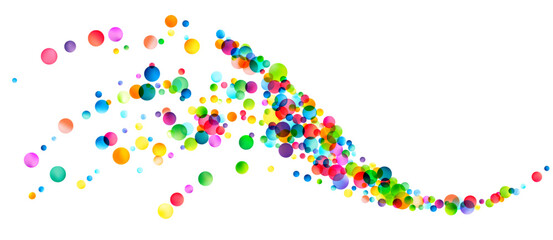 Colorful Bubbles in Motion