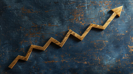 Highresolution market chart showcasing a trend of increasing value symbolizing investor confidence and economic prosperity