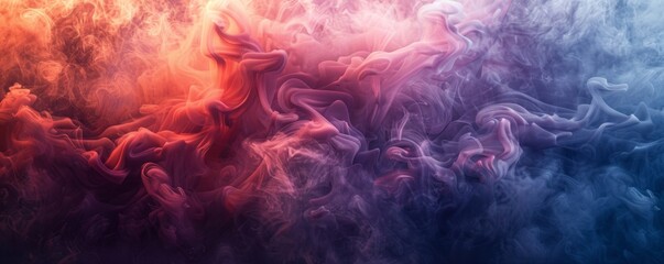 Dynamic Smoke Waves in Warm and Cool Contrast. Generative AI