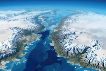 Foto op Plexiglas Melting Glaciers Satellite Image © Оксана Олейник