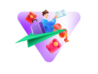 Invite friends to grab red envelopes during the Chinese New Year to help grab tickets for the Spring Festival vector illustration
