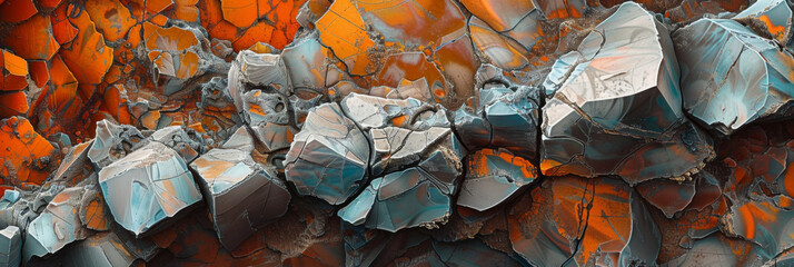 abstract image of the multi colored rocks, generative AI - obrazy, fototapety, plakaty
