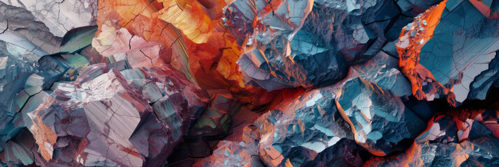abstract image of the multi colored rocks, generative AI