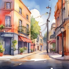 Fototapeta premium street in the town