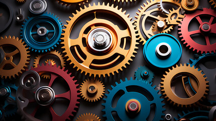 Metal gear parts, gear background