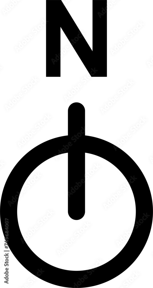 Poster basic north arrow mark sign symbol icon for map orientation. vector image.