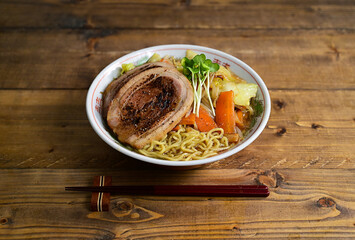 野菜炒め味噌ラーメン