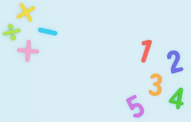 3D背景素材_数字_水色