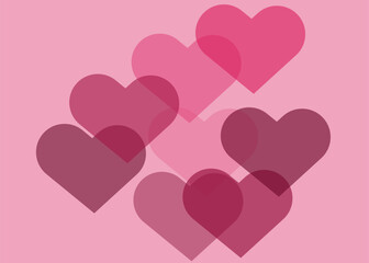 Abstract hearts background.