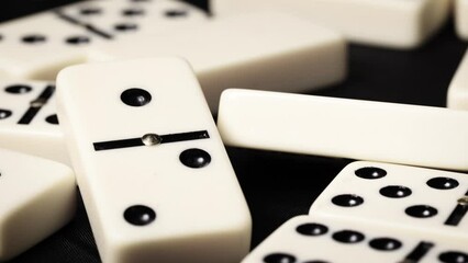 Black dominos dolly on table 11