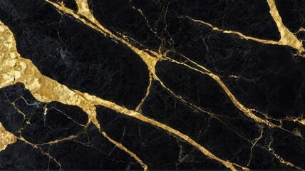 Black marble with a golden pattern.