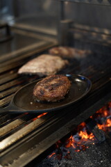 Quality Angus barbecue beef Fire