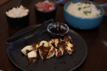 Queijo Coalho Assado na Churrasqueira