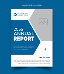 Flat design minimal doctor clinic annual report template