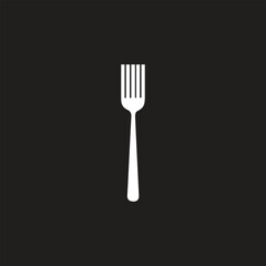 Fork - a silverware utensil for eating flat vector icon for food apps and websites