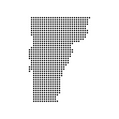 Vermont state map in dots