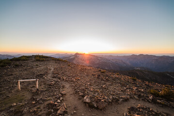 Alpenglow Above The Hitching Post