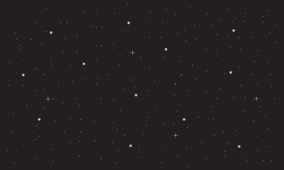 Seamless pattern with stars. Hand drawn stars texture. Night starry sky. Vector Sky Background