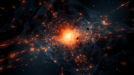 Fototapeta premium Supernova explosion in outer space