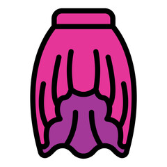Asymmetrical Skirt Filled Style