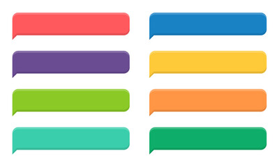 Fototapeta premium vector colorful bubble message button collection