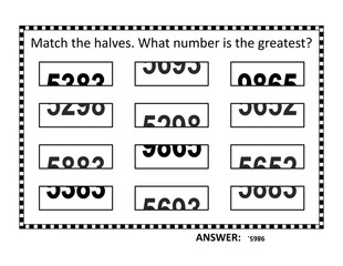 Abstract brain game, or visual puzzle. Answer included.
