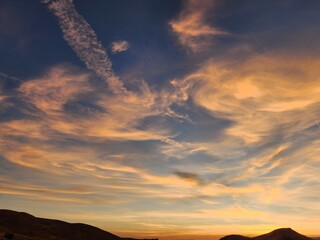sunset in the mountains