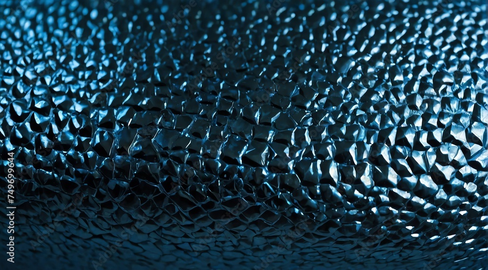 Poster shiny sparkling blue foil surface texture from generative ai