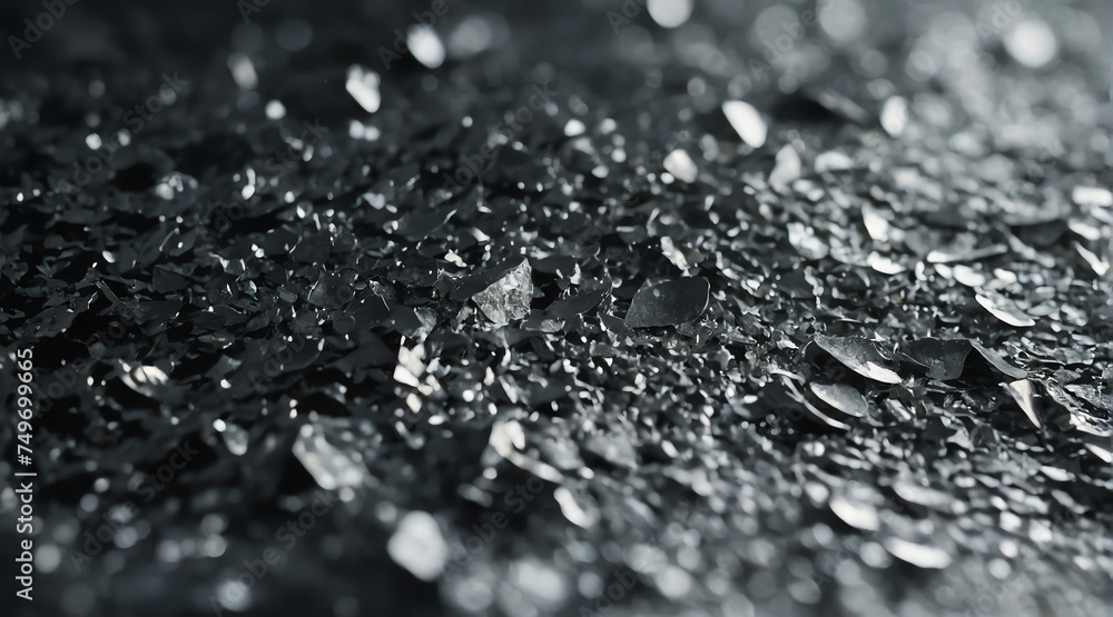 Poster shiny sparkling gray foil surface texture from generative ai