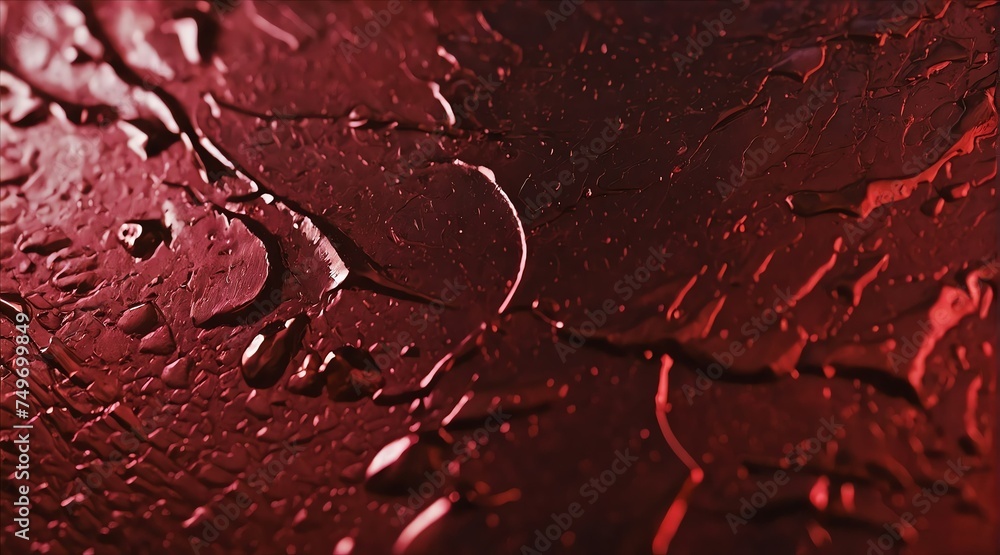 Poster shiny sparkling smooth red foil surface texture from generative ai