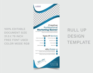 Business Roll up banner stand template design, modern portable stands corporate roll-up banner layout, pull up, vector illustration, business flyer, brochure, Corporate banner.