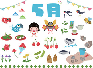 5月イラスト素材セット