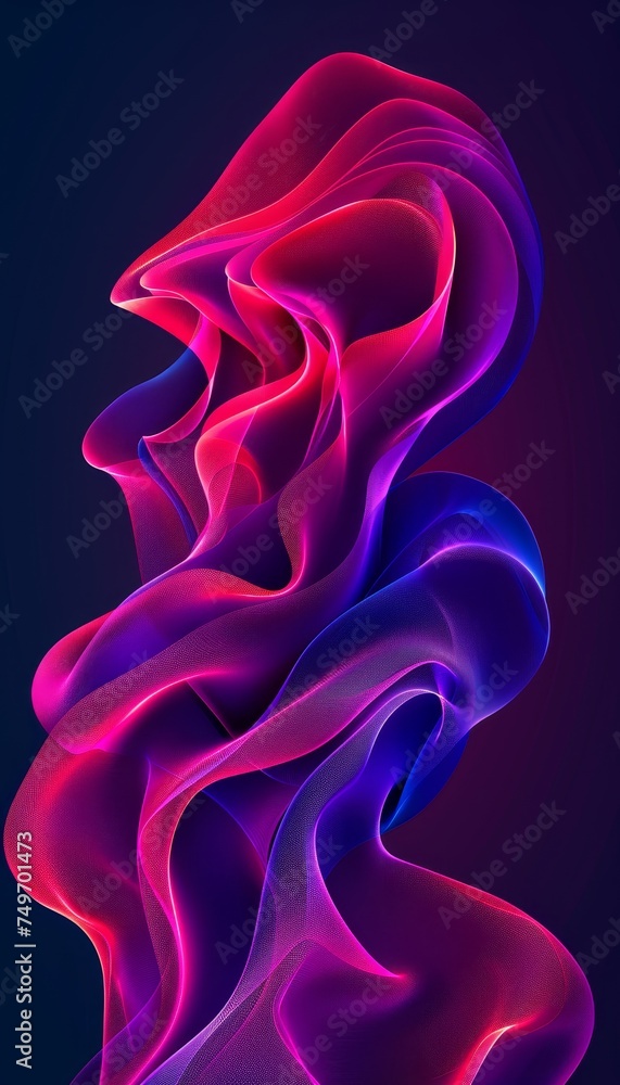 Poster dark rainbow 3d abstract background with vibrant colors and depth perception for design projects