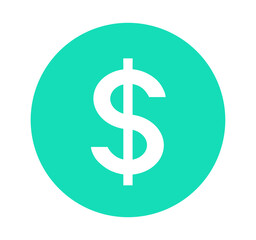 シンプルな緑色のドルマーク