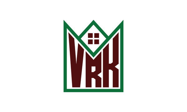 VRK initial letter real estate builders logo design vector. construction, housing, home marker, property, building, apartment, flat, compartment, business, corporate, house rent, rental, commercial