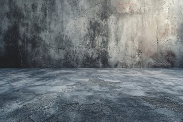Empty Rough concrete loft wall texture Background interior or cement surface floor well material free space for text present Banner design - obrazy, fototapety, plakaty