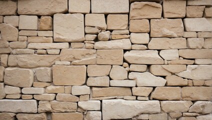 Fototapeta premium Textured Cobblestone Wall Background. AI Generated 