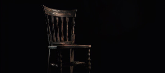wooden chair with dim light 46