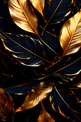 golden and black leaves background