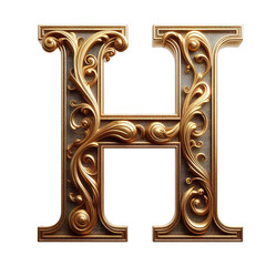 Isolated 3D Letter on a Clear PNG Canvas Generative AI